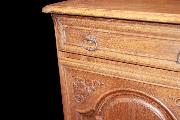 Credenzino Alto stile Provenzale del 1800 in legno di Rovere-photo-2