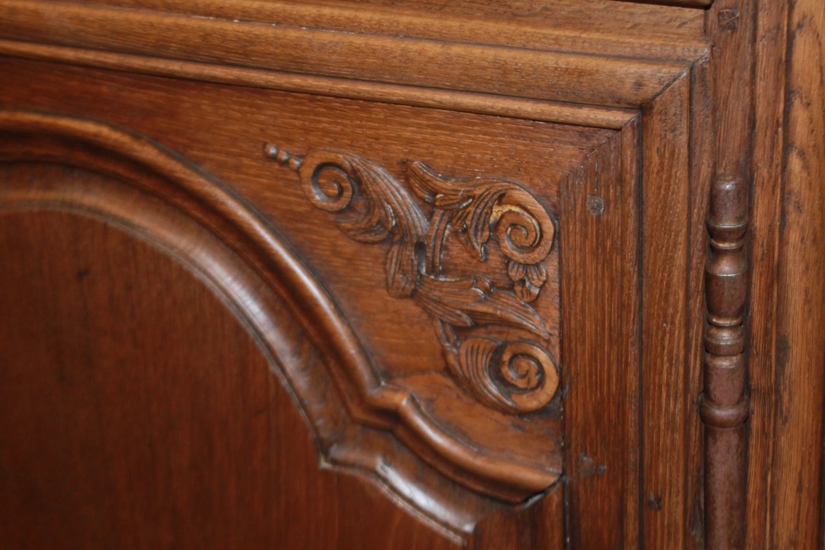 Credenzino Alto stile Provenzale del 1800 in legno di Rovere-photo-3
