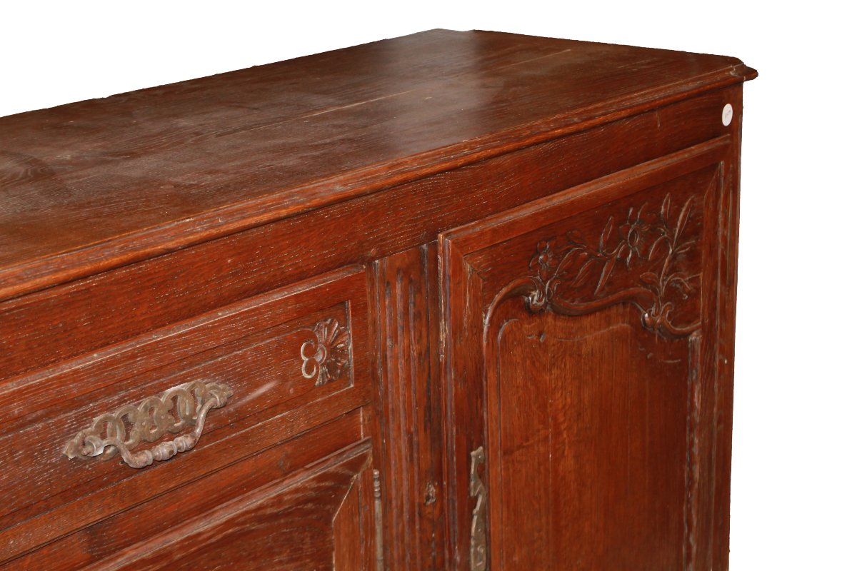 credenza francese Provenzale della seconda metà del 1800 in legno massello di rovere-photo-4