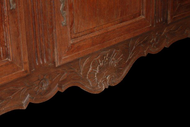 credenza francese Provenzale della seconda metà del 1800 in legno massello di rovere-photo-1
