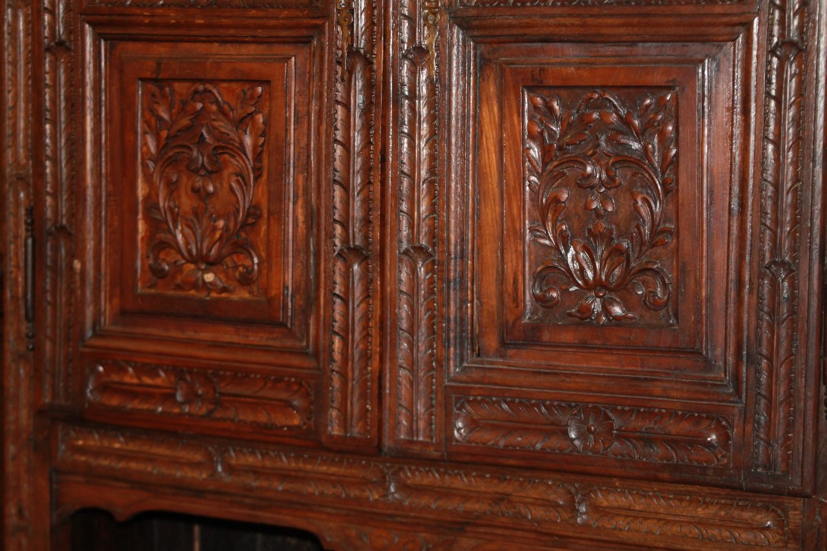 Credenza Francese Riccamente Intagliata XIX secolo-photo-3