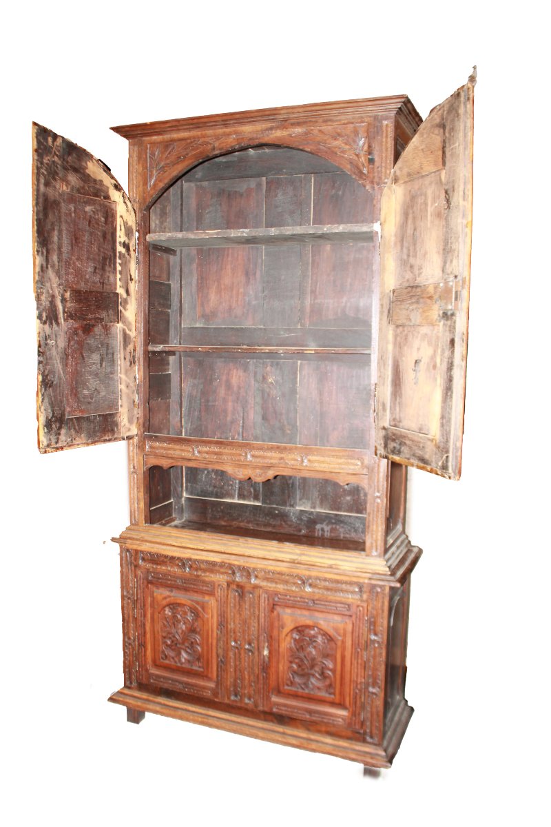 Credenza Francese Riccamente Intagliata XIX secolo-photo-1