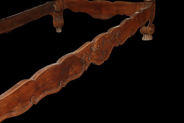 Grande Tavolo Provenzale Rettangolare Allungabile del 1800 in legno di Noce-photo-3