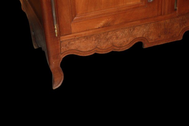 Credenza a doppio corpo di area Provenzale realizzata in legno di ciliegio-photo-4
