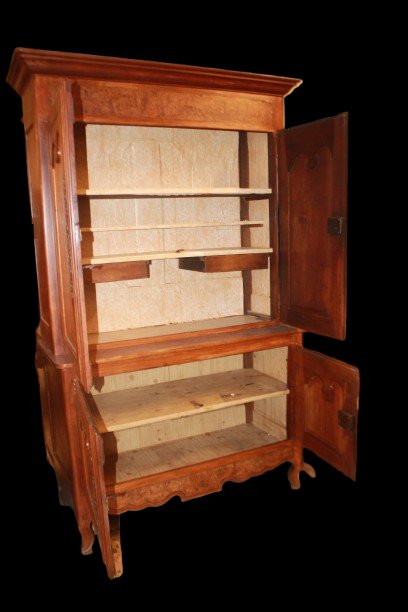 Credenza a doppio corpo di area Provenzale realizzata in legno di ciliegio-photo-1