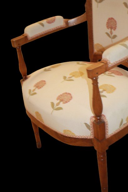 Set composto da 4 poltrone in legno di ciliegio stile Biedermeier-photo-4