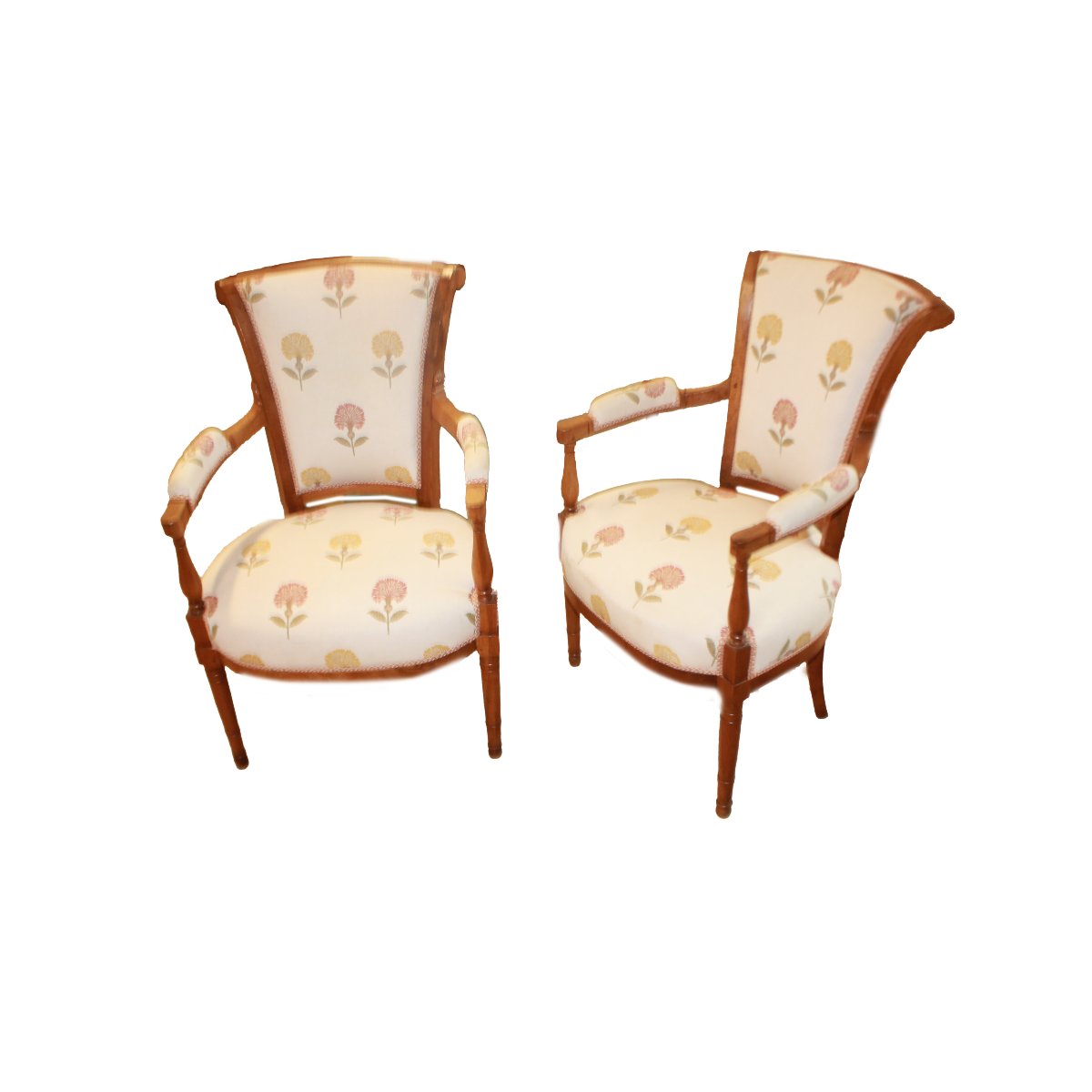 Set composto da 4 poltrone in legno di ciliegio stile Biedermeier