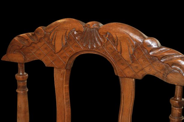 Coppia di Bellissime Poltrone Stile Provenzale di fine 1800 in noce-photo-3