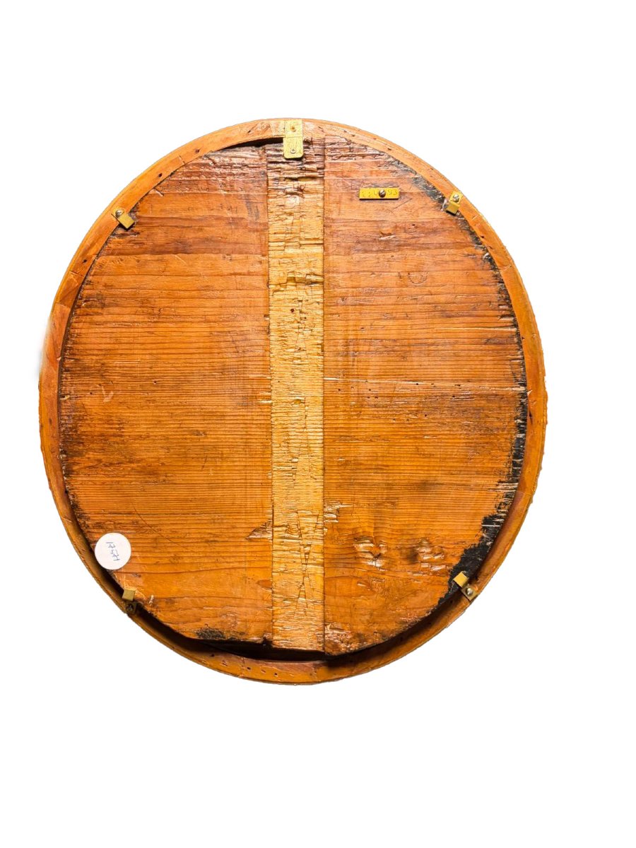 Coppia di dipinti olio su tavola, XVIII secolo: "Crocifissione" e "Gesù fra i dottori del Tempi-photo-5