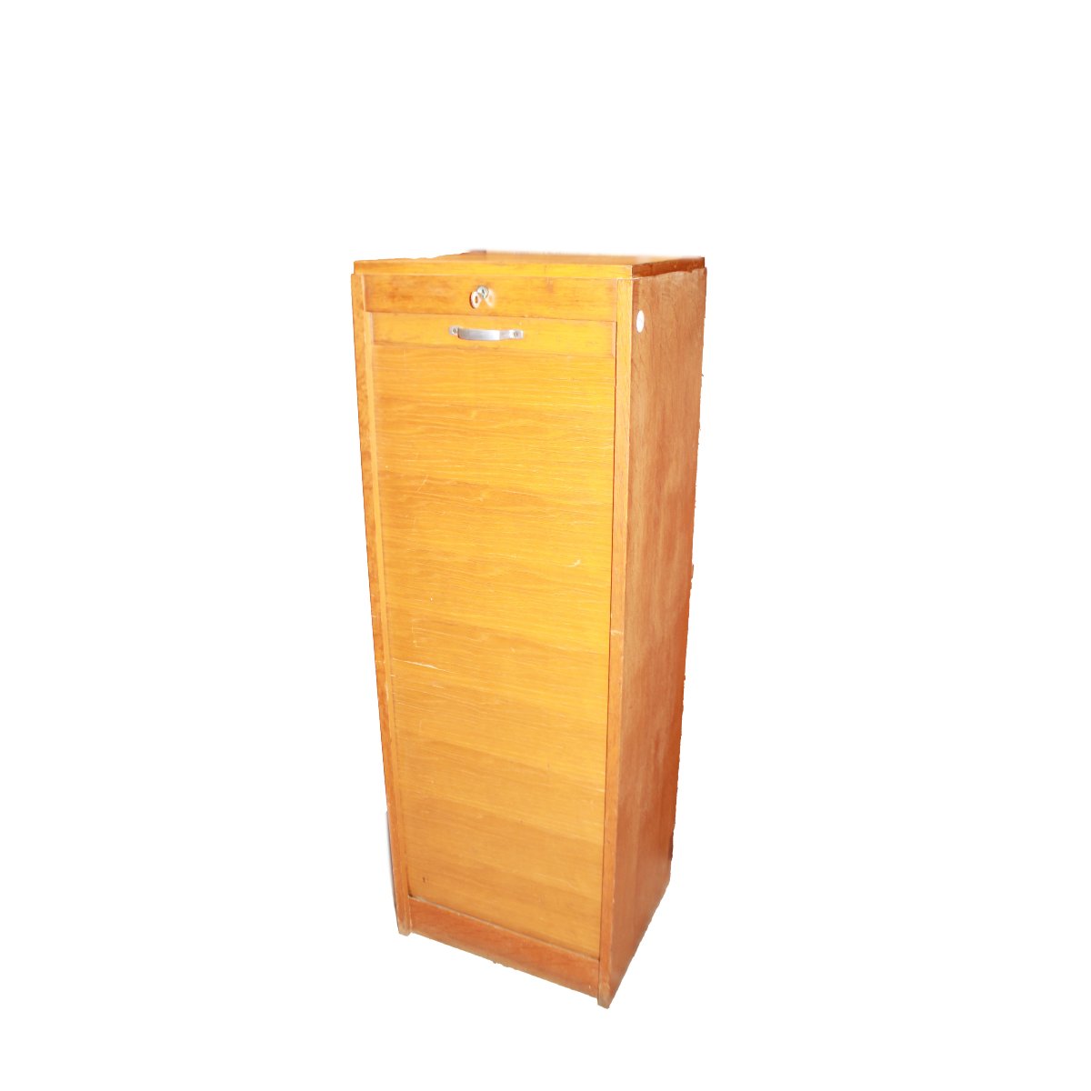 Porta documenti da ufficio a serrandina in legno di rovere, inizio XX secolo