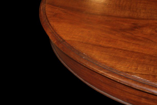 Tavolo da salotto ovale francese, stile Luigi Filippo, in legno di noce, metà XIX secolo-photo-3