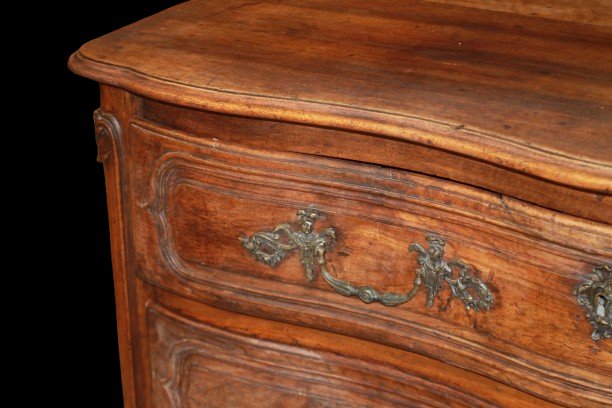 Canterano francese di fine 1600 in noce – Comò antico a 3 cassetti-photo-2