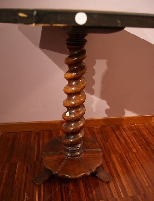 Petite Table Hollandaise Avec Incrustations De Nacre Du Début Des Années 1800-photo-4