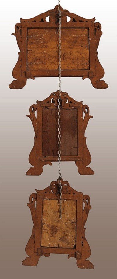  Miroirs Cartaglorie Ou Cantaglorie Italienne Des Années 1700-photo-3