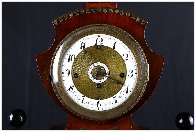 Horloge Autrichienne De Style Biedermeier En Acajou Du Début Des Années 1800-photo-4