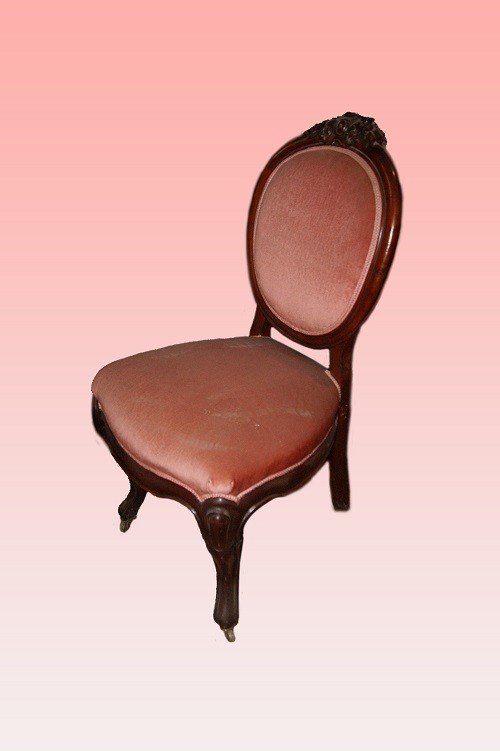 Suite De 8 Chaises De Style Louis Philippe En Acajou Des Années 1800-photo-3