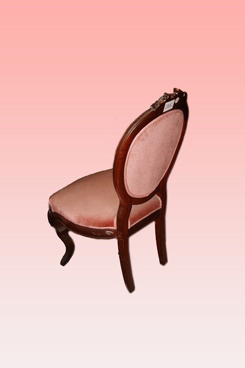 Suite De 8 Chaises De Style Louis Philippe En Acajou Des Années 1800-photo-4