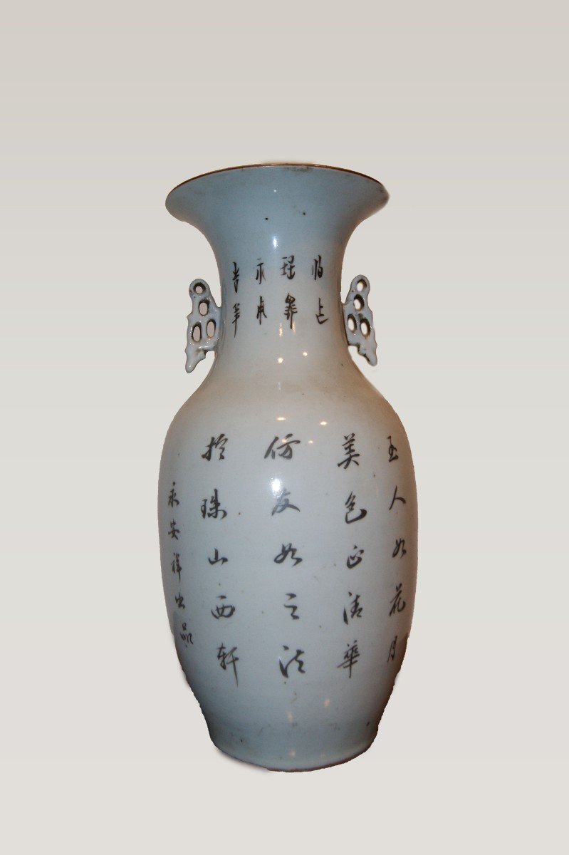 Vase En Porcelaine De Chine Des Années 1800 Aux Personnages-photo-3