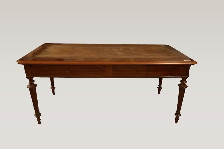 Elégant Bureau Louis Philippe En Acajou De 1800 Français