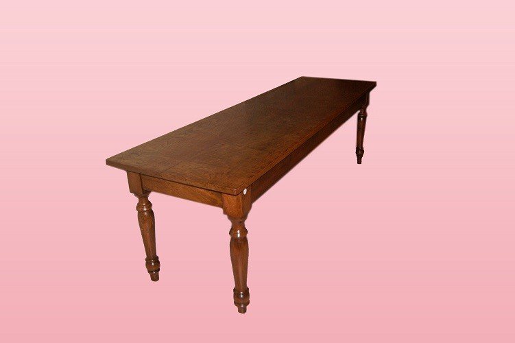 Grande tavolo rustico italiano del 1800-photo-2