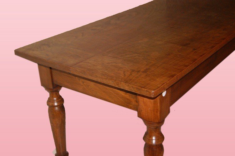 Grande tavolo rustico italiano del 1800-photo-3