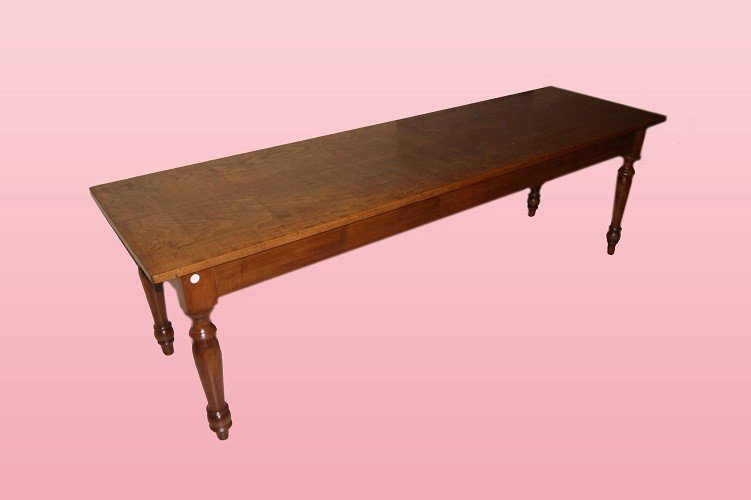 Grande tavolo rustico italiano del 1800