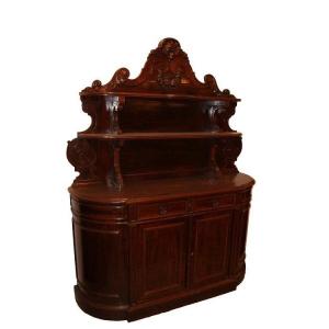 Credenza francese stile Luigi Filippo del 1800 in legno di mogano