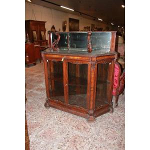 Credenza stile Carlo X di metà 1800 in legno di palissandro