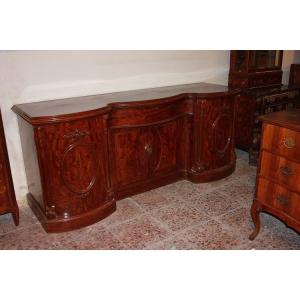 Grande servante sideboard credenza inglese stile Vittoriano del 1800 in mogano