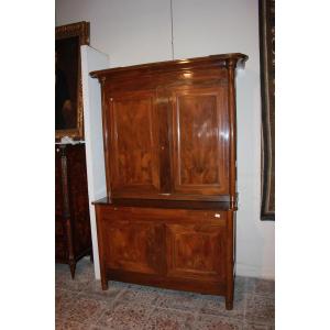 Credenza italiana di inizio 1800 stile Luigi Filippo in legno di noce