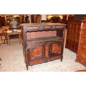 Credenza francese della seconda metà 1700, stile Provenzale, in legno di noce e radica di noce