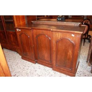 Credenza inglese della seconda metà del 1800, stile Vittoriano, in legno di mogano