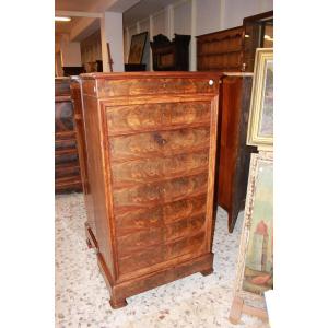 Secretaire francese della seconda metà del 1800, stile Luigi Filippo in mogano 