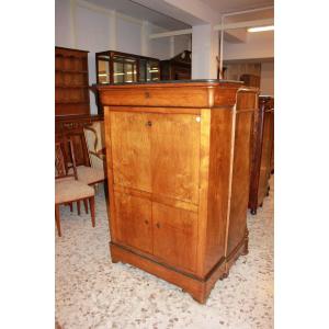 Secretaire francese della seconda metà del 1800, stile Impero, in legno di noce