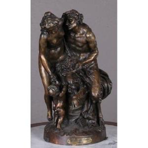 Scultura in bronzo firmata Claude Michel Clodion (1738-1814)