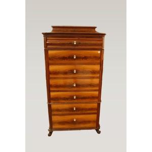 Settimanale Nord Europa della prima metà del 1800, stile Biedermeier, in legno di mogano e pium
