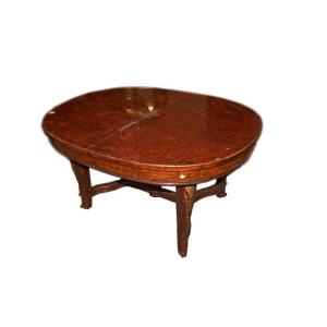 Stupendo tavolo ovale allungabile francese della prima metà del 1800, stile Reggenza, in legno 