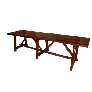 Grande Tavolo fratino italiano di inizio 1700 3 metri in legno di noce