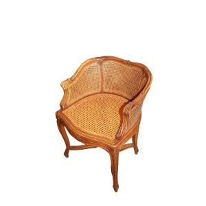 Poltroncina Francese Stile Provenzale Di fine 1800 in paglia di Vienna