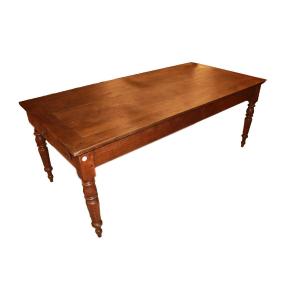 Grande Tavolo Rustico del 1800 in legno di Ciliegio