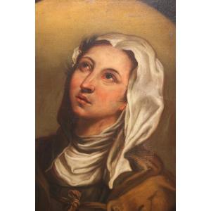 Olio su tela italiano di inizio 1800 ispirato a Federico Barocci (1535 - 1612) 