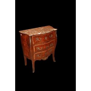 Comoncino panciuto francese della seconda metà del 1800, stile Luigi XV,