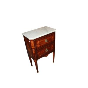 Comodino Comoncino Francese del 1700 Stile Luigi XVI con Marmo