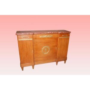 Credenza francese della seconda metà del 1800, stile Impero, in legno di citron wood