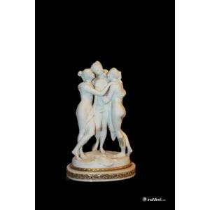 Gruppo scultoreo francese di fine 1800 raffigurante Veneri