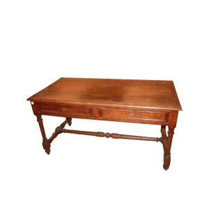 Scrivania in Legno Massello di Rovere XIX secolo