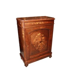 Credenza Parigina in Legno di Palissandro Riccamente Intarsiato