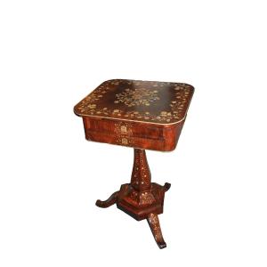 Toilette francese di Gusto Orientale in Palissandro con Intarsio in Madreperla