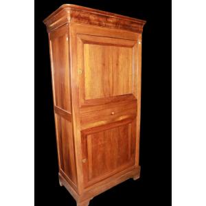 Grande stipo francese della seconda metà 1800, Stile Luigi Filippo, in legno di Noce.