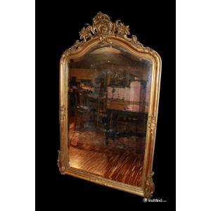Bellissima grande specchiera francese della seconda metà del 1800, stile Luigi XV